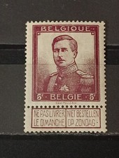 Timbre Belge YT 122 * Signé