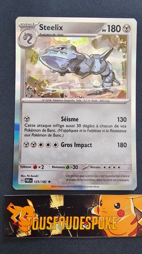 Steelix 180pv 125 182 neuf - steelix,