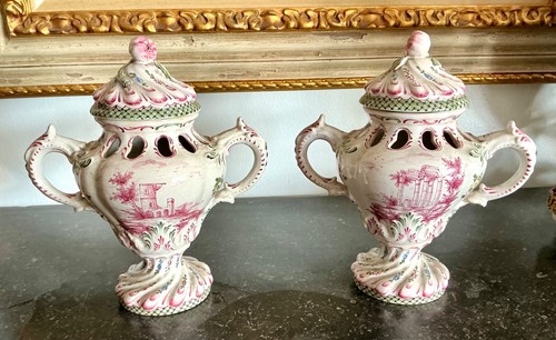 Paire vases pot - de,
