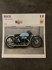 CARTE FICHE MOTO collection ATLAS BIANCHI 350 FRECCIA CELESTE