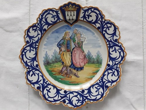 Assiette ancienne danseurs - ancienne,,