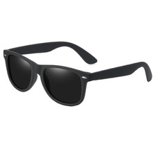 Lunettes de soleil polarisées UV400 homme femme style rétro noir verres teinté