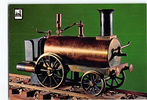 Postcard live steam locomotive - postcard,