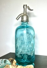 siphon eau de seltz Bleu Turquoise En Ouraline Montauban Signée TBE 