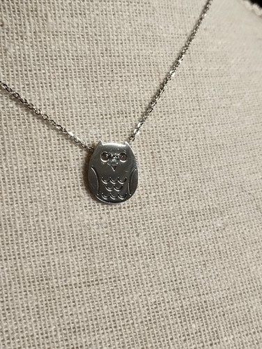 Collier chouette argenté - chouette,