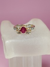 Banque Noeud Or 18 Carats Rubis Diamant