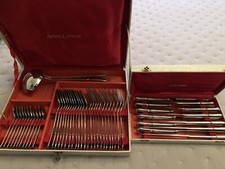 Ménagère vintage Apollonox 49 couverts, 2 coffrets