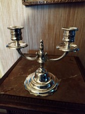 Chandelier à Deux Bras de Lumière en Métal Argenté