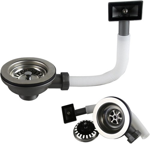 Stainless steel sink - stainless, drain