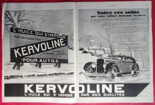 Pub presse: AUTO Huile KERVOLINE. Parfum 4711.  GRENOVILLE LINGE DES VOSGES 1927
