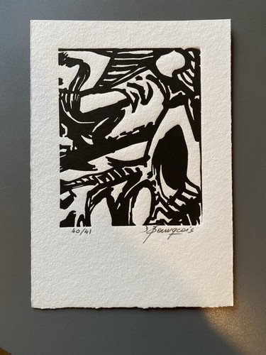 Lithographie sérigraphie noir - lithographie,