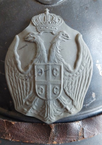 Casque adrian plaque serbe - adrian,