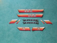 Lot autocollants Peugeot 102 KSM Sport orange