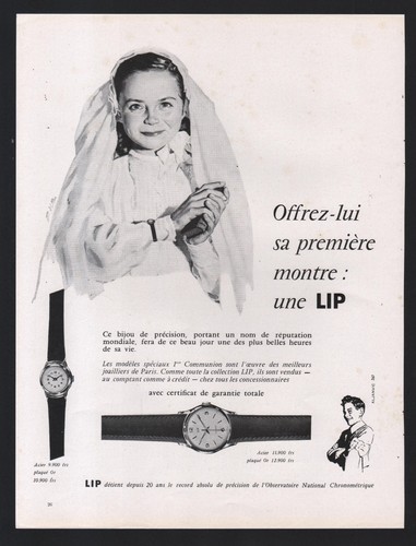 Publicité 1956 montre - ,