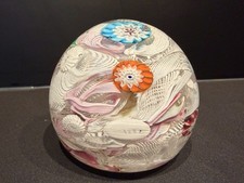 Sulfure Presse-papiers millefiori à filigranes – Baccarat ? modèle 1887