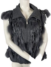 Veste Maille Cuir Et Fourrure Max & Moi Taille 36