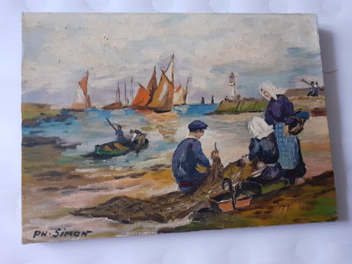 Tableau huile sur toile - tableau,