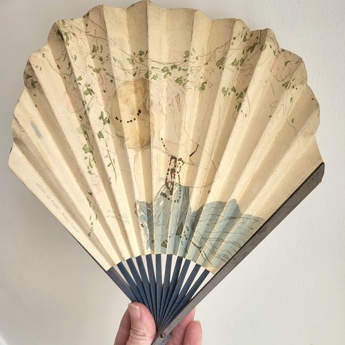 éventail art nouveau souvenir - Éventail,
