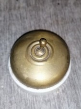 Interrupteur Vintage Simple en Porcelaine et certainement Laiton