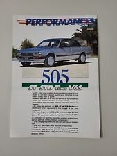 Performances Peugeot 505 STD Turbo et V6S