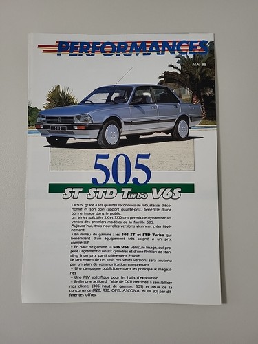 Performances peugeot 505 std - 505,