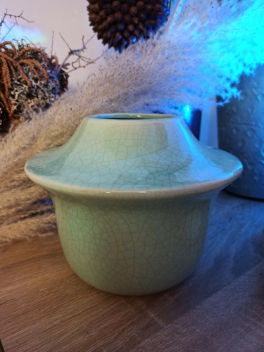 Beau vase céramique - , craquelé