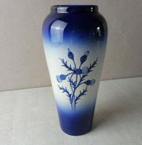 Ancien vase décor fleurs