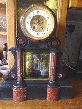 ANCIENNE PENDULE EN MARBRE NAPOLEON III TBE 15 KG