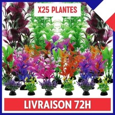 x25 Plantes artificielles d'aquarium Décorations Aquatiques Eau douce et Salée