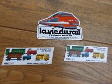 Autocollants La Vie Du Rail  Locomotive TGV Vintage + 2 x SNCF marchandises