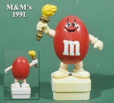 M&M’s 1991, bouchon cacahouète rouge porteur de la flamme olympique