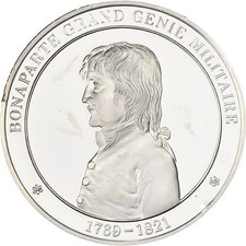 France, Médaille, Bonaparte grand génie militaire, Argent, SUP