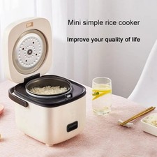 4 Cup Rice Maker Space Saving White Rice Cooker with Non-Stick Inner Pot