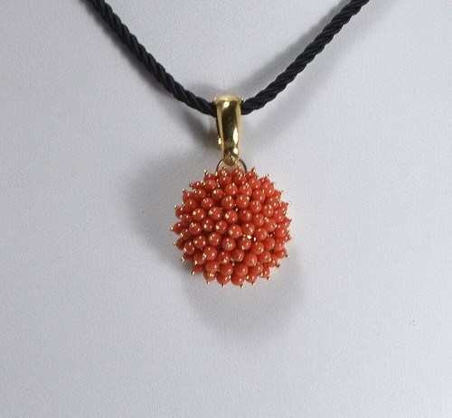Pendentif corail rouge - corail,