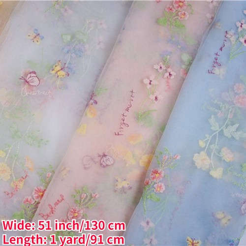 Fleur brodé tulle dentelle - fleur,