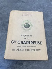 Ancien Protège Cahier Couvre Livre Pub Liqueurs Chartreuse Pères Chartreux 