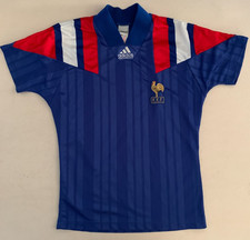 MAILLOT VINTAGE ADIDAS FRANCE SAISON 1992-94 EPOQUE CANTONA - TAILLE XS