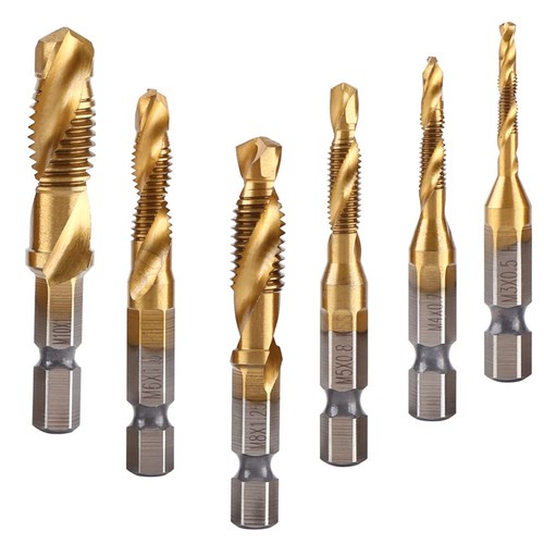 6pcs set forets - 6pcs, taraudés