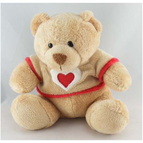 Doudou ours beige - pull, coeur