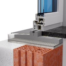 Appui de fenêtre ELHARE Warm - profilé des deux côtés - isolation Styrodur...