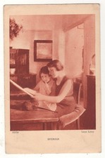 RARE CPA TABLEAU - INTÉRIEUR