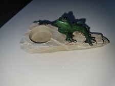 grenouille Statue Pieds Bronze