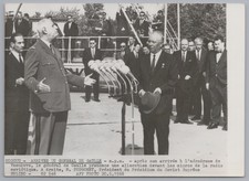 1966 Général de Gaulle prononce un discours en Russie avec Podgorny Photo Presse