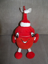 Peluche Doudou Turbomax Rouge Et Blanc Tupperware 30 cm