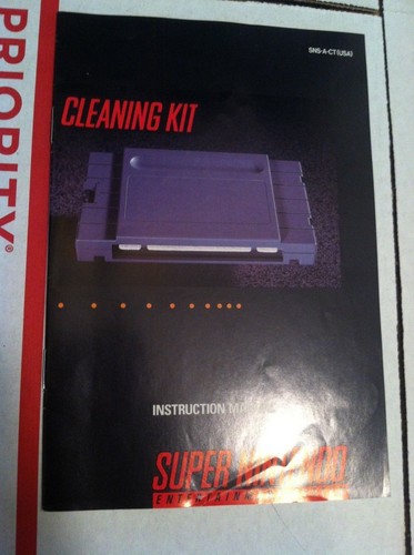 Snes cleaning kit instruction - snes,