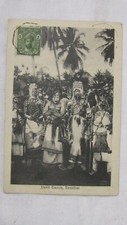 CPA TANZANIE ZANZIBAR DEVIL DANCE 1927 DANSE DU DIABLE ANIME MASQUE AFRICAIN