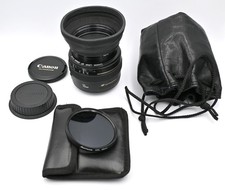 canon EF 50mm f1,4 ultrasonic,ps,filtres polarisant circulaire &uv,bouchons,étui