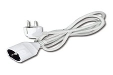 - Rallonge 1 mètre résistante Couleur Blanche. Câble rallonge 16 A. Max. 3680 W