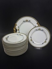 Service à dessert en porcelaine de Limoges Bernardaud avec plat et 12 assiettes