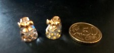 Chaussons de collection et de décoration Miniatures de SWAROVSKI CRISTAL doré